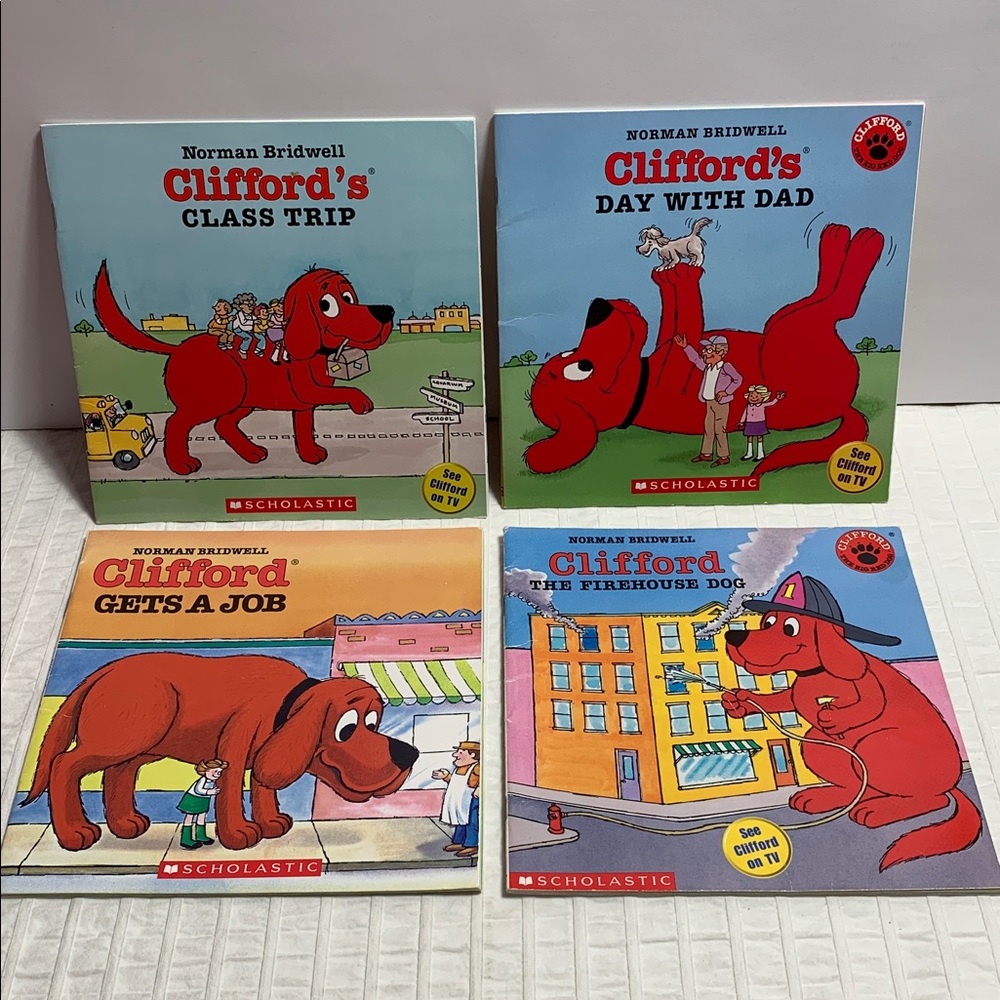 Clifford 4-Pack Softcover Books by Norman Bridewell & Scholastic